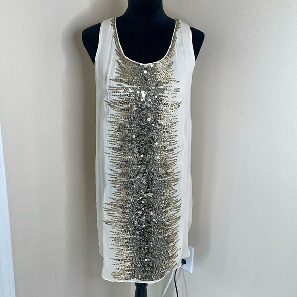 Adam Dresses & Skirts - Adam sheer silk sequins mini dress